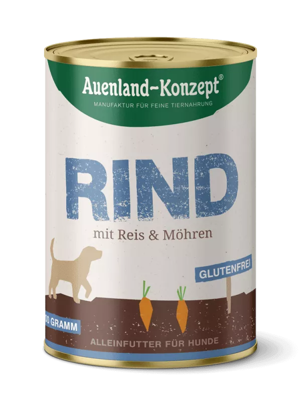 Auenland Rind mit Reis 400g
